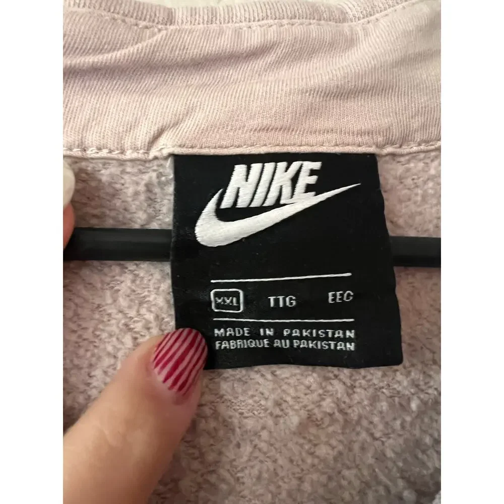 Nike pink quarter-zip sweatshirt